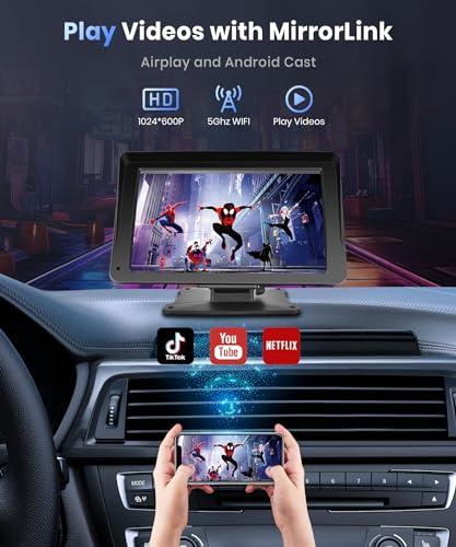 Podofo Pantalla Inal Mbrica Carplay Para Coche Pantalla T Ctil Hd Ips