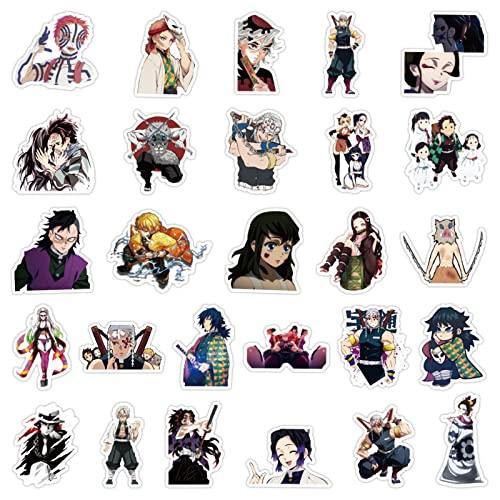 LTZSTONE 50pcs Demon Slayer Stickers Kimetsu No Yaiba Anime Sticker For