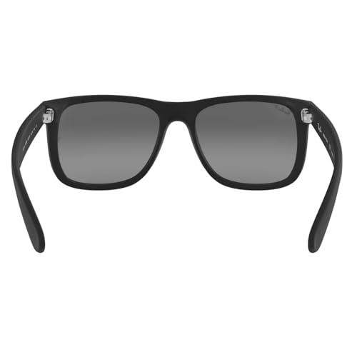 Aut Ntico Ray Ban Justin Rb T Mm Caucho Negro Gris