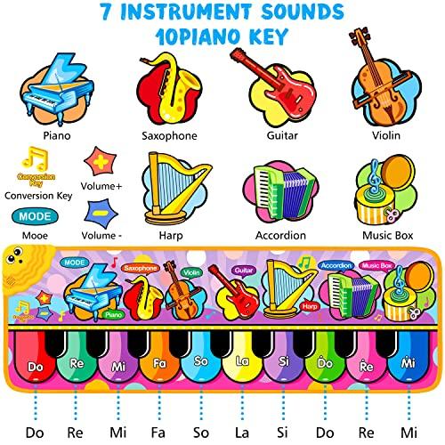 Tapetes musicales para bebés con 25 sonidos musicales juguetes