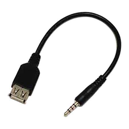 Convertidor De Jack De Mm A Puerto Usb Color Negro Agi