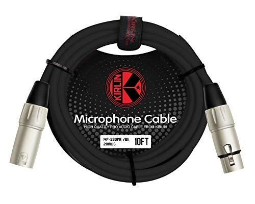 Cable Kirlin MP 280 10 BK 10 pies Cable de micrófono XLR a XLR