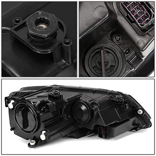 Auto Dynasty Pair Of Black Housing Clear Corner Headlights Assembly