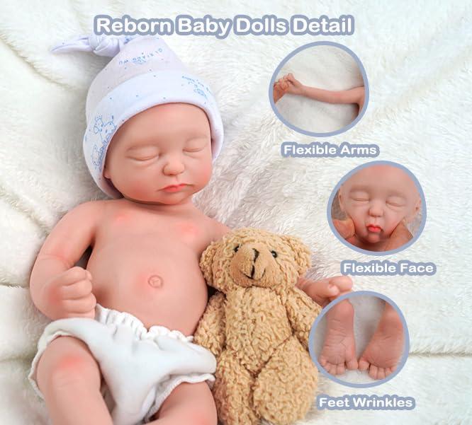 Babeside Lifelike Reborn Baby Dolls Silicone Full Body Boy Inch