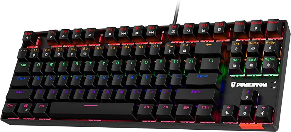 Punkston Tk Teclado Mec Nico Para Juegos Rgb Rainbow Led