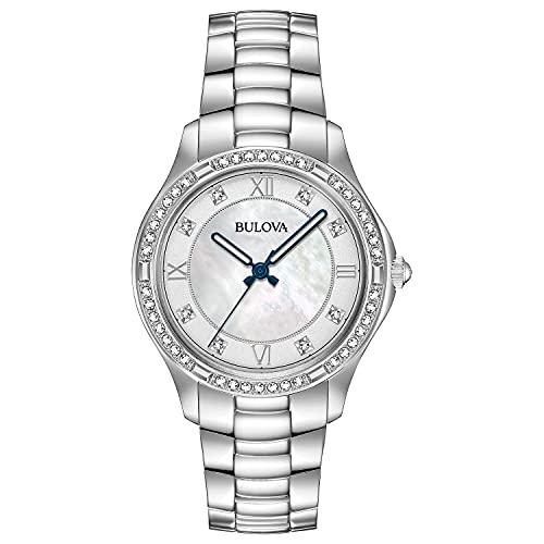 Bulova Reloj De Cuarzo Para Mujer Con Cristal Y Acero Inoxidable