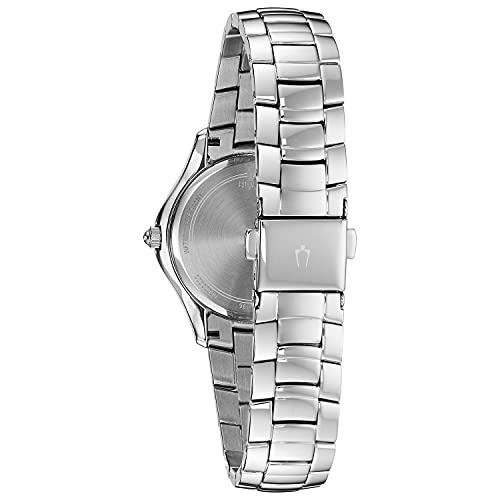 Bulova Reloj De Cuarzo Para Mujer Con Cristal Y Acero Inoxidable