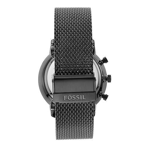 Fossil Mens Neutra Quartz Stainless Steel Mesh Chronograph Watch Color