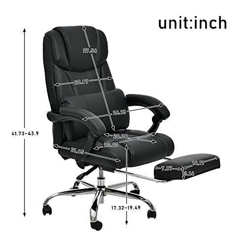 Merax Excutive Office Gaming Chair With Cushion And Footrest Pu