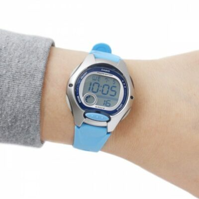 Reloj Casio Para Hombre Mujer Pulsera De Caucho Celeste Digital Lw