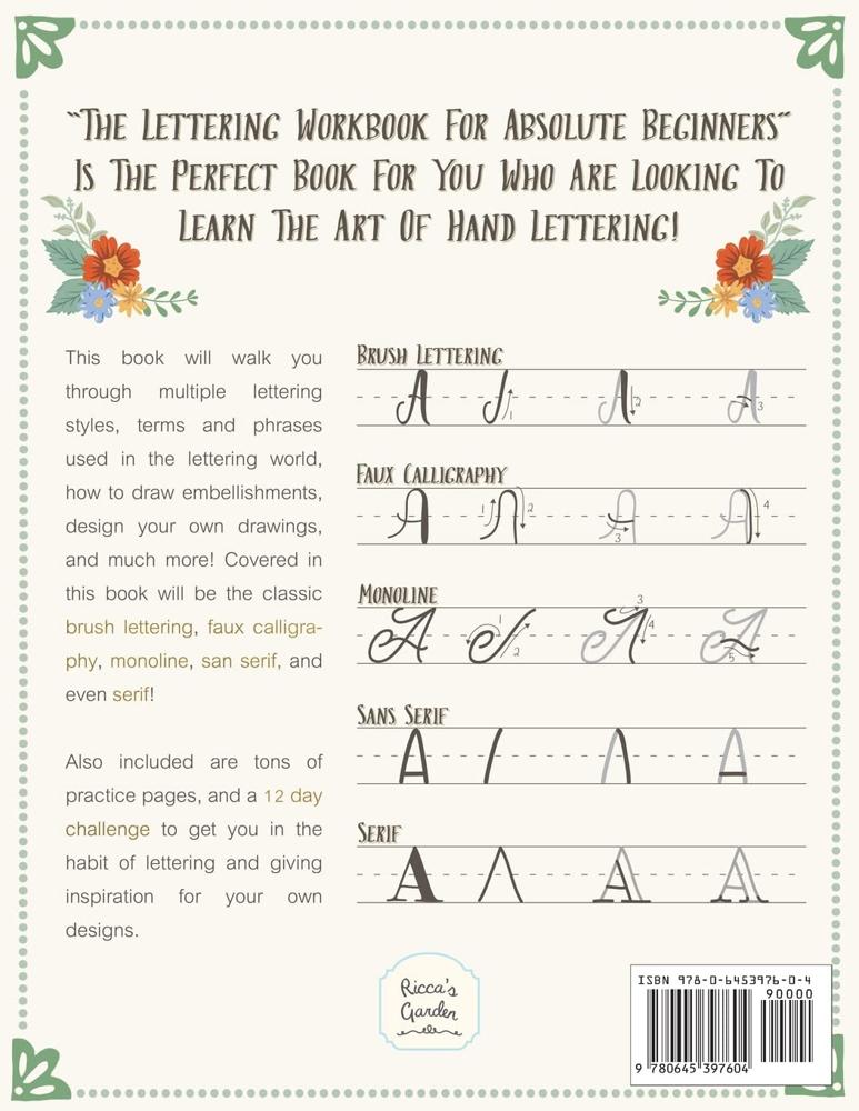 The Lettering Workbook For Absolute Beginners A Simple Guide To Hand