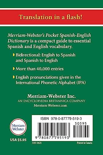 Diccionario de bolsillo español inglés Merriam Webster edición más