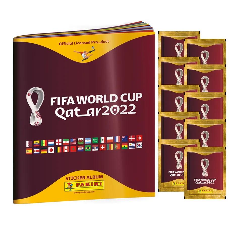 Álbum De Postales Pasta Blanda 52 Sobres De Panini Mundial Qatar 2022