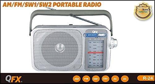 Radio portátil QFX R 24 AM FM SW1 SW2 Precio Guatemala