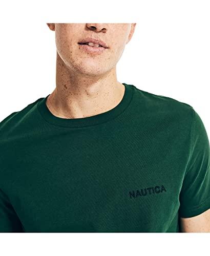 Nautica Playera De Manga Corta Con Cuello Redondo Para Hombre Verde