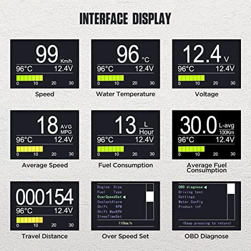 Autool Car OBD Head Up Display X50 Plus Medidor Digital Inteligente