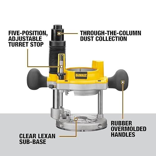 Dewalt Router Kit De Base Fija Y De Inmersi N Arranque Suave