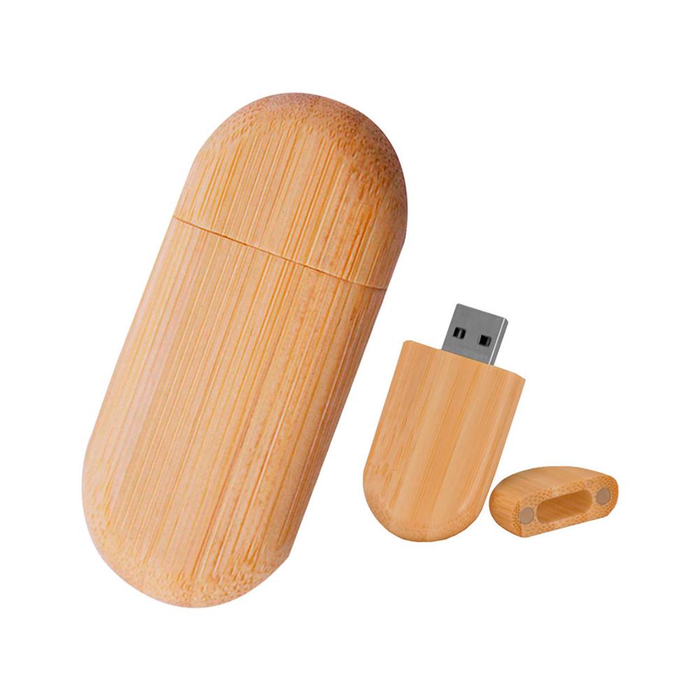 Memoria USB 2.0 de madera para almacenamiento de datos, memoria USB Stick  Pendrive con caja de madera (32 GB, madera de elipse)