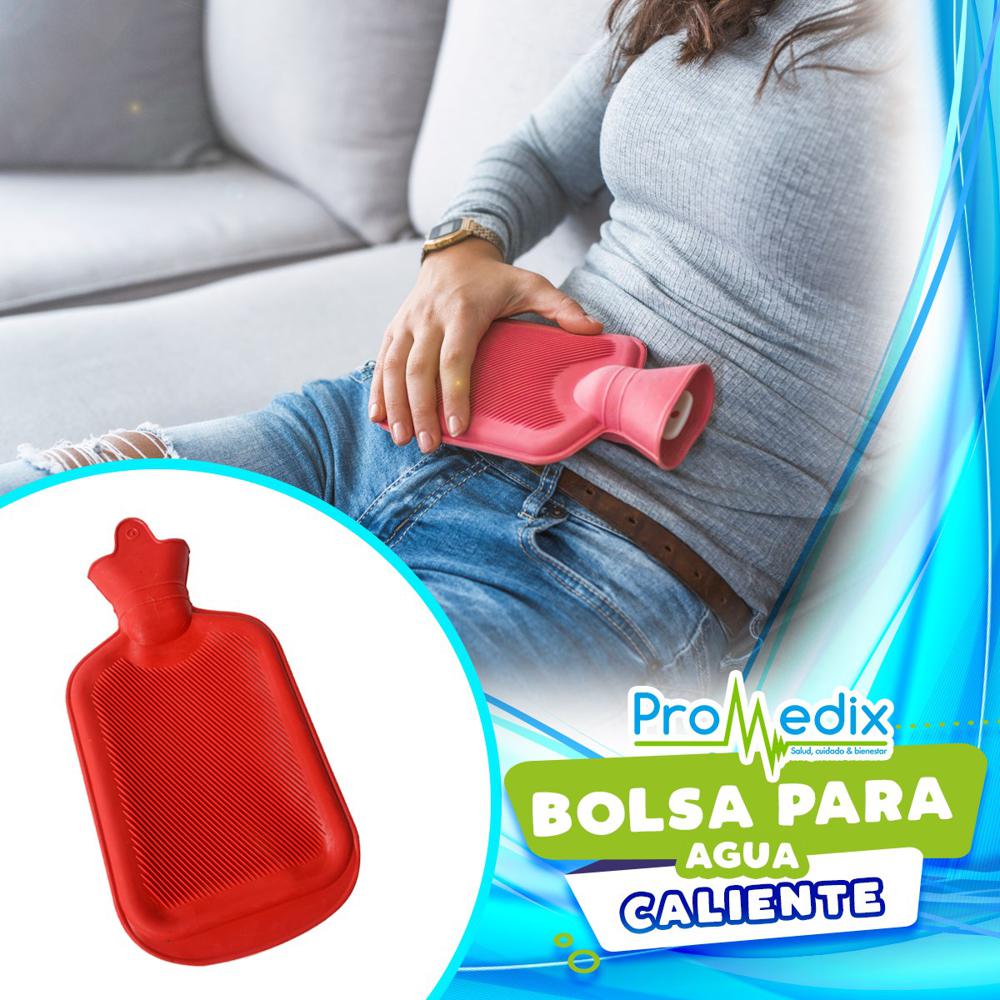 Botella de agua caliente roja de lunares con tapa, bolsa de agua caliente  para aliviar el dolor, bolsa caliente de 2 L, paquete caliente para