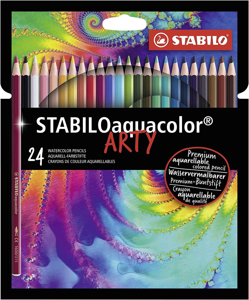 Caja De 24 Crayones Acuarelables, Aqua Color Arty Stabilo Entrega a