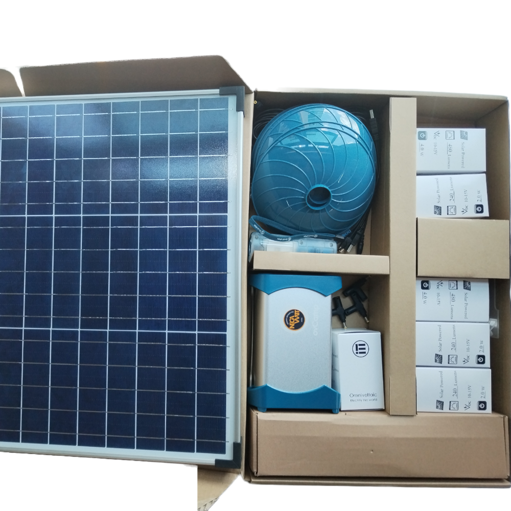 Casa de Empeños San Ramón - Kit Solar 🔴 Kit completo con un abanico, 3  focos, estación con 3 salidas y un Usb para cargar celular. 🔺️ Incluye su panel  solar para