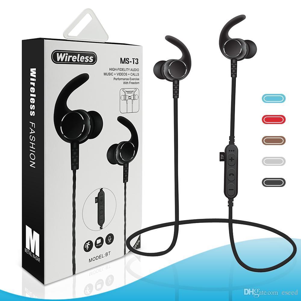 Audifono T3 Wireless con entrada Micro SD Black