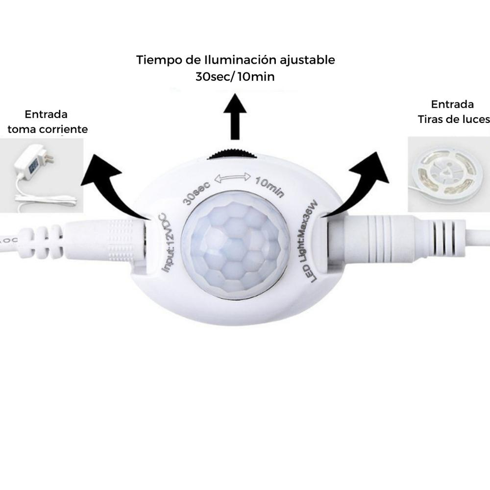 Tira LED con Sensor de Movimiento de 1.5m Luz Blanca Marca Aerbes : Precio  Guatemala
