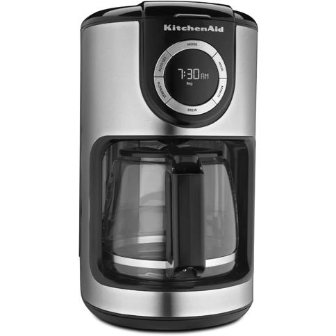 KitchenAid KCM1209OB Cafetera, 12 tazas, Onix Black, Cafetera de goteo de  12 tazas con placa de calentamiento