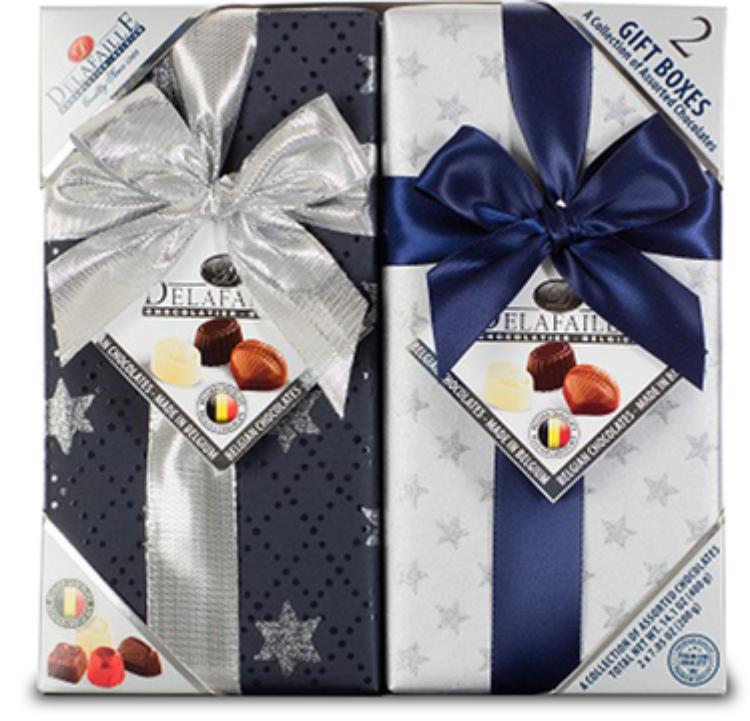 2Pack de Chocolates Belgas Delafaille, Paquetes Surtidos, con Empaque