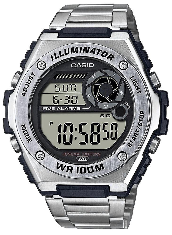 Casio Digitale Resistente, Orologio Con Retroilluminazione LED, Cronometro, Sveglia, Impermeabile 50m, Illuminator