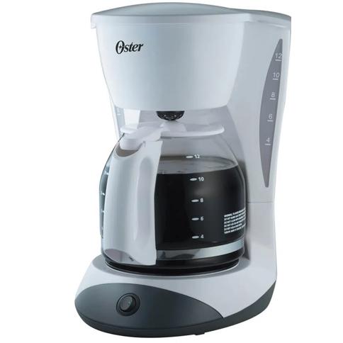 Oster, BVSTDCDW12W-013, Cafetera de 12 Tazas, Con Filtro Permanente, Color  Blanca