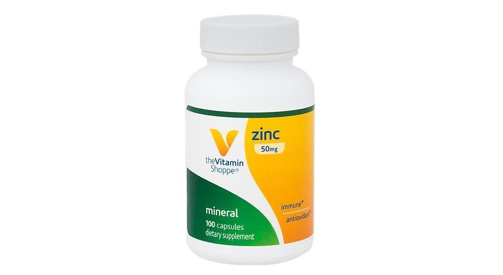 Suplemento Dietético de Zinc The Vitamin Shoppe 50Mg 100 Cápsulas