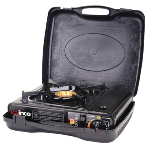 Winco PGS-1K, cocina de gas portátil, 9500 BTU, quemador de latón con  estuche de transporte
