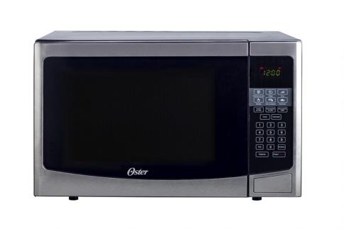 Oster, OGMW31103, Microondas Tradicional de 1.2 Pies Cúbicos de Capacidad,  Color Gris