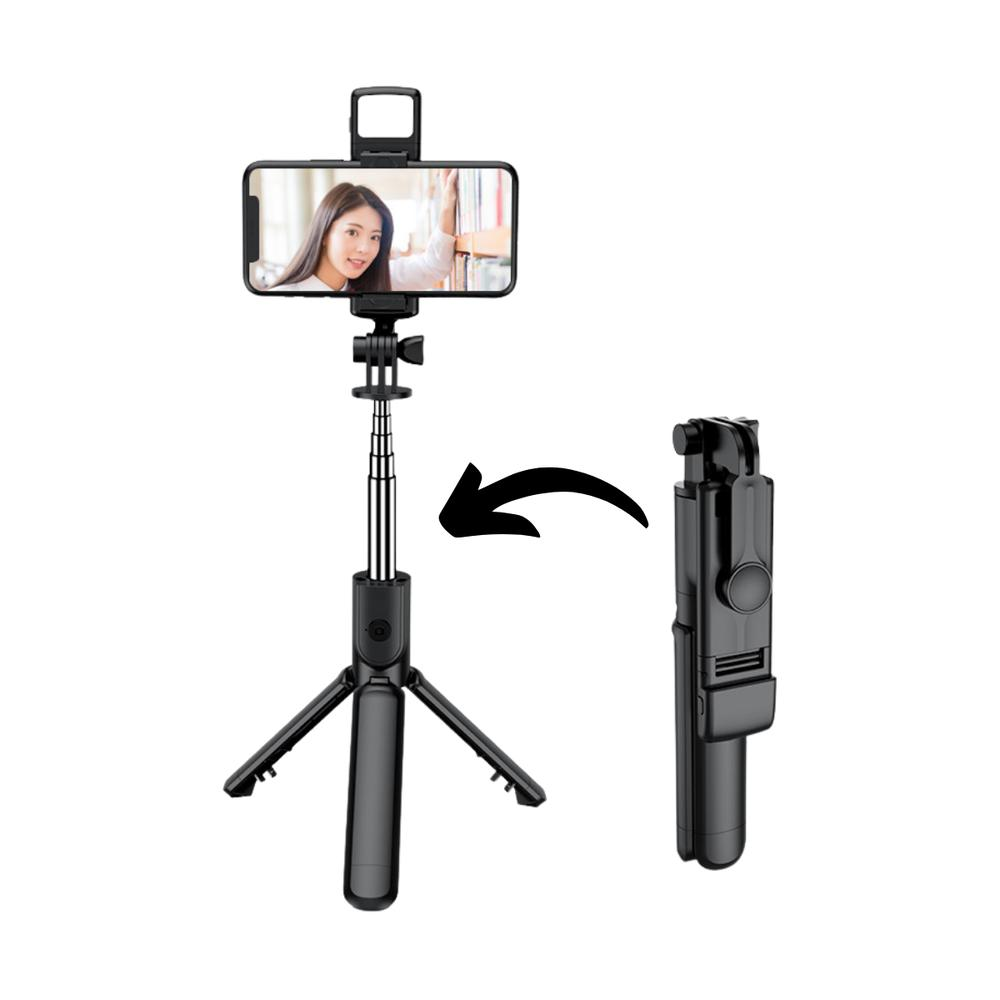 Palo Selfie Para Teléfono Trípode Con Luz De Relleno Eo Safe