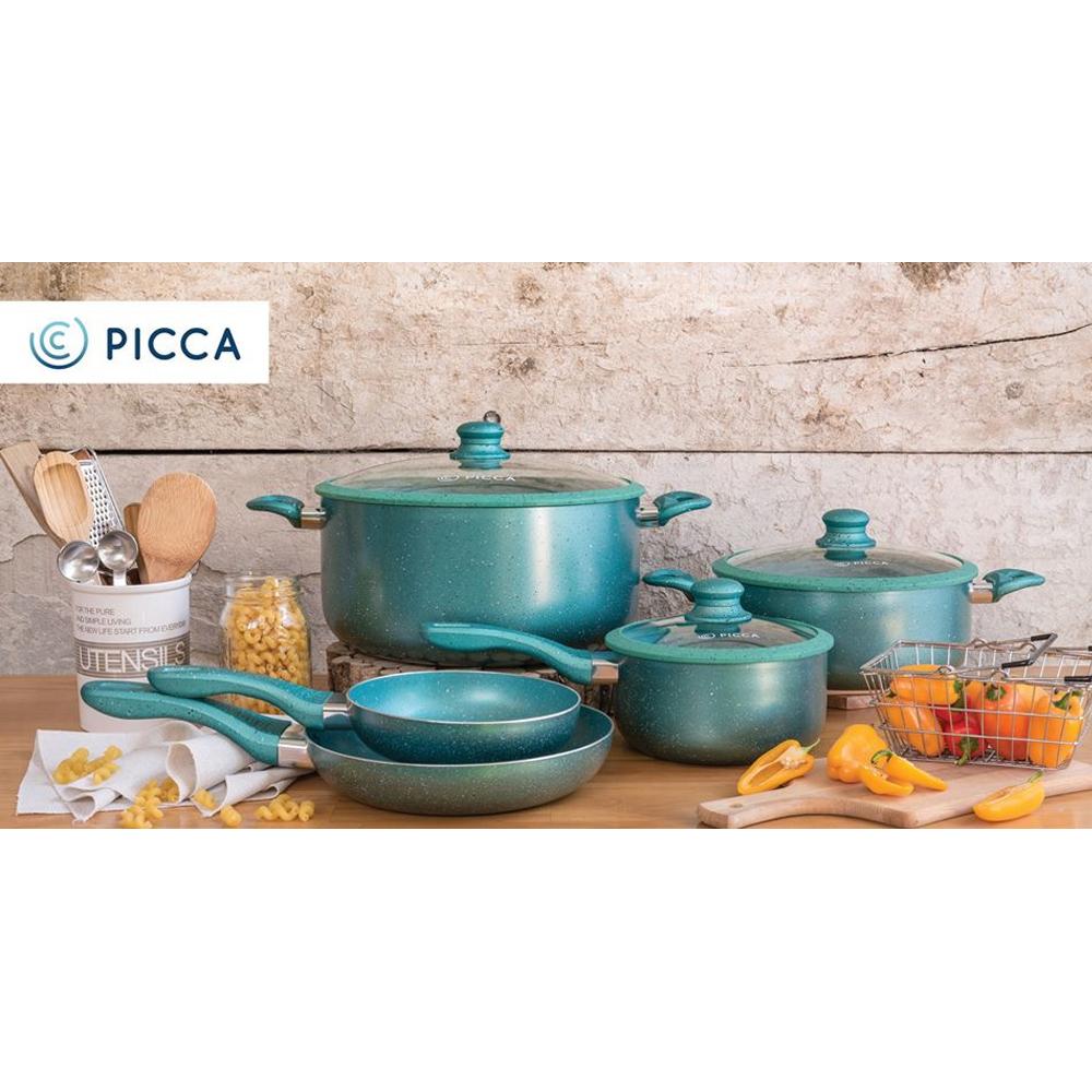 Bateria de cocina Picca Gravina, 8 piezas varios colores