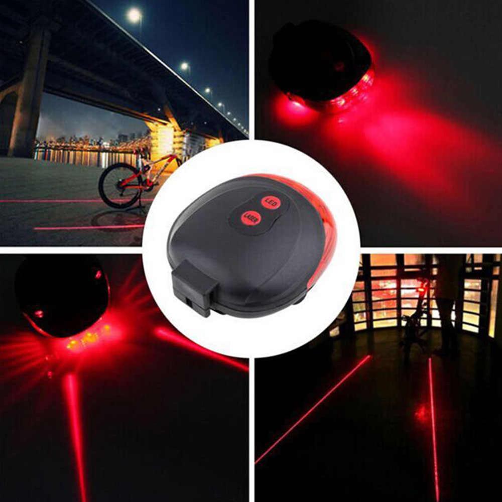 Luz De Seguridad Bicicleta Con Laser Y Luz Led 69733