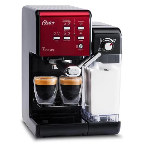 Oster, Cafetera PrimaLatte™ Automática, Con 19 Bares, Color Rojo Con  Interior Negro Entrega a toda Guatemala