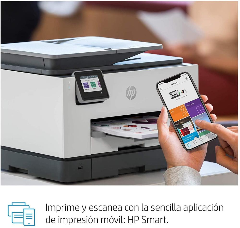 HP, Impresora OfficeJet Pro 9020, Color Blanco y Negro, Multifunciónal:  Imprime, Copia, Escanea y Fax Entrega a toda Guatemala