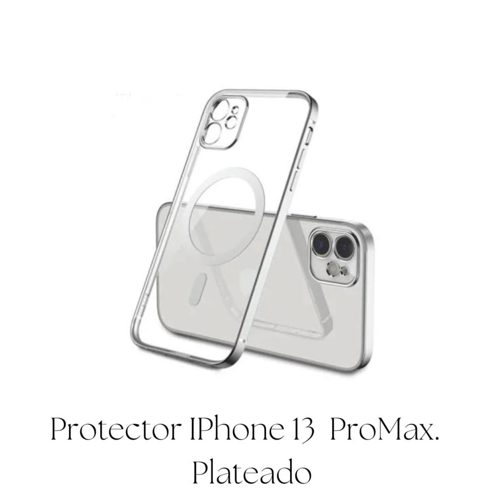 Protector IPhone 13 ProMax. Plateado Precio Guatemala