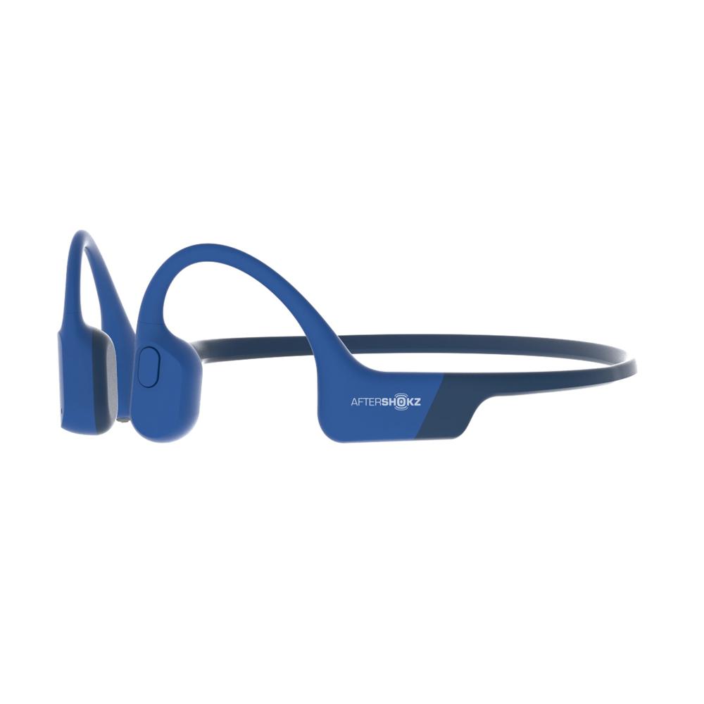 AfterShokz - Auriculares de conducción ósea inalámbricos de titanio con  tiras reflectantes brillantes Azul Océano