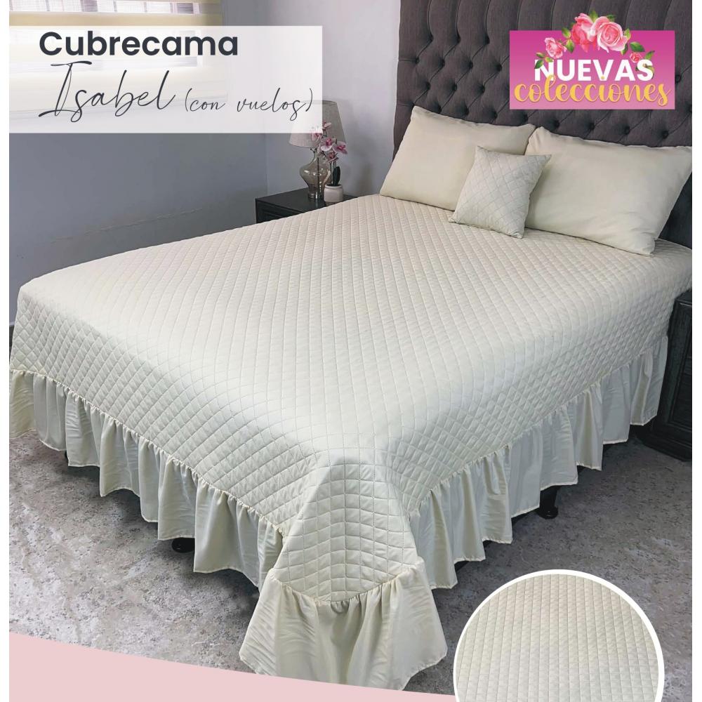 Cubrecama queen (una pieza), 230x230cm, blanco