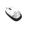 Mouse M105 Logitech Color Blanco Comodidad ambidiestra Óptico con cable