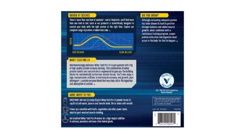 Proteína Bodytech Whey Tech Pro 24 Vainilla Pow Precio Guatemala