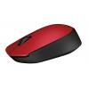 Mouse Óptico Inalámbrico Ambidiestro, 2.4 GHz, Color Rojo, M170 Logitech