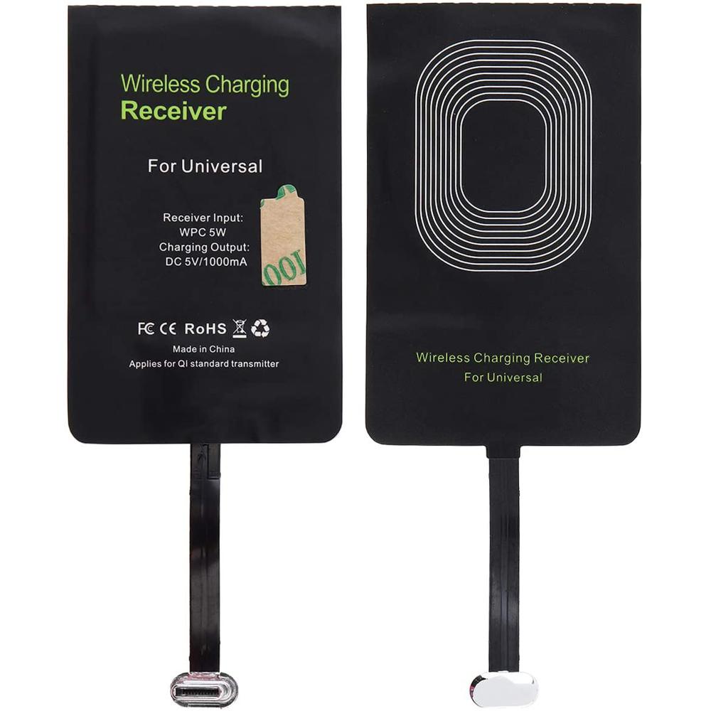  Receptor de carga inalámbrico tipo C Qi, Magic Tag Adaptador  inalámbrico USB C, chip de módulo de parche ultra delgado para Google Pixel  2XL-LG V20- LG G5- Motorola G6- HTC 10