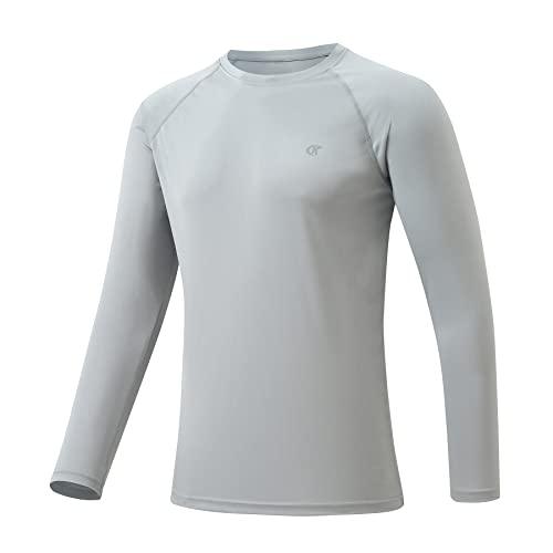 ZENGVEE Camisetas de natación para hombre con protección solar UPF 50+ para  exteriores, manga larga, para entrenamiento, atletismo, correr, pesca