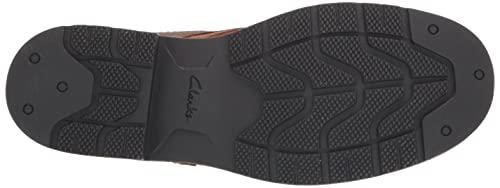 Clarks Bota Chukka Masculina Impermeável Morris Peak, Couro Marrom Escuro, 7