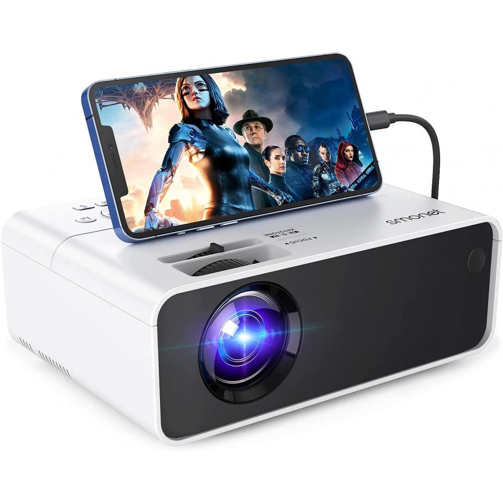 Mini proyector portátil 1080P LED proyector, proyector de video Pico de  bolsillo para proyector de cine en casa, proyector de cine al aire libre