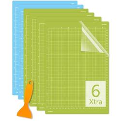 AUNKZL 6 Pack Cutting Mats 8.5x12in Compatible Cricut Joy Xtra Reusable Sticky Grip Cricket Cut Mats (Light, Standard) for Crafts, Quilting, Sewing
